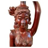 42 Inch Hand-Carved Wooden Balinese Woman Statue 42 Inch Hand-Carved Wooden Balinese Woman Statue