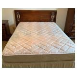 Vintage Wood Headboard with Metal Bed Frame Vintage Wood Headboard with Metal Bed Frame