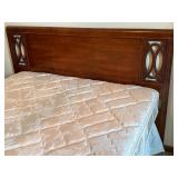 Vintage Wood Headboard with Metal Bed Frame Vintage Wood Headboard with Metal Bed Frame