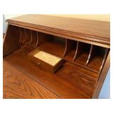 Jasper Cabinet Company Petite Oak Secretary Desk with Key Jasper Cabinet Company Petite Oak Secretary Desk with Key