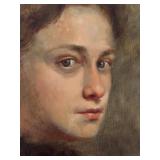 Original Portrait Painting by Geraldine Arnold in Ornate Frame, 23 x 27.5 Inches Original Portrait Painting by Geraldine Arnold in Ornate Frame, 23 x 27.5 Inches