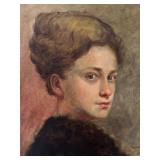 Original Portrait Painting by Geraldine Arnold in Ornate Frame, 23 x 27.5 Inches Original Portrait Painting by Geraldine Arnold in Ornate Frame, 23 x 27.5 Inches