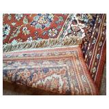 Persian-Style Area Rug 77 x 120 Inches Red Floral Pattern Persian-Style Area Rug 77 x 120 Inches Red Floral Pattern