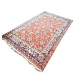 Persian-Style Area Rug 77 x 120 Inches Red Floral Pattern Persian-Style Area Rug 77 x 120 Inches Red Floral Pattern