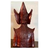 Hand-Carved Balinese Wooden Bust Statue, 12 Inches Tall Hand-Carved Balinese Wooden Bust Statue, 12 Inches Tall