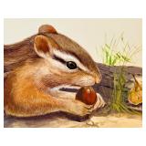 Original Chipmunk Drawing by Geri Arnold, 19 x 11 Inch Unframed Original Chipmunk Drawing by Geri Arnold, 19 x 11 Inch Unframed