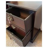 Bombay Company Two Drawer Filing Cabinet with Brass Hardware Bombay Company Two Drawer Filing Cabinet with Brass Hardware