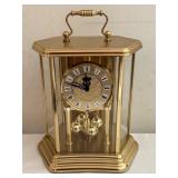 Hermle Quartz Brass Anniversary Mantel Clock, Made in West Germany, 7" x 9" Hermle Quartz Brass Anniversary Mantel Clock, Made in West Germany, 7" x 9"