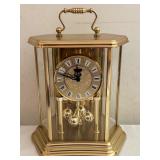 Hermle Quartz Brass Anniversary Mantel Clock, Made in West Germany, 7" x 9" Hermle Quartz Brass Anniversary Mantel Clock, Made in West Germany, 7" x 9"