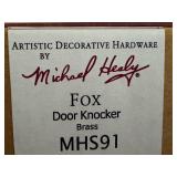 Michael Healy Brass Fox Door Knocker with Gift Box Michael Healy Brass Fox Door Knocker with Gift Box