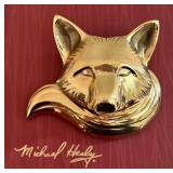 Michael Healy Brass Fox Door Knocker with Gift Box Michael Healy Brass Fox Door Knocker with Gift Box