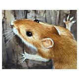 Original Geri Arnold Drawing of Woodland Mice, Unframed Original Geri Arnold Drawing of Woodland Mice, Unframed