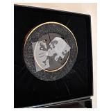Weems & Plath Quartz Desk Clock with Gold-Tone Bezel and Box Weems & Plath Quartz Desk Clock with Gold-Tone Bezel and Box