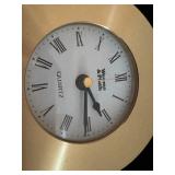 Weems & Plath Quartz Desk Clock with Gold-Tone Bezel and Box Weems & Plath Quartz Desk Clock with Gold-Tone Bezel and Box