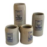 Set of 4 Vintage Spatenbrau Munchen Beer Steins, 5 in and 7.5 in Set of 4 Vintage Spatenbrau Munchen Beer Steins, 5 in and 7.5 in