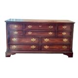 Vintage Bassett 10 Drawer Dresser with Brass Pulls Vintage Bassett 10 Drawer Dresser with Brass Pulls