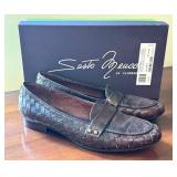 Sesto Meucci Brown Woven Leather Loafers, Size 6.5 M, Made in Italy Sesto Meucci Brown Woven Leather Loafers, Size 6.5 M, Made in Italy