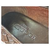 Sesto Meucci Brown Woven Leather Loafers, Size 6.5 M, Made in Italy Sesto Meucci Brown Woven Leather Loafers, Size 6.5 M, Made in Italy