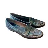 Sesto Meucci Brown Woven Leather Loafers, Size 6.5 M, Made in Italy Sesto Meucci Brown Woven Leather Loafers, Size 6.5 M, Made in Italy