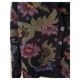 Peruvian Connection Floral Knit Cardigan Sweater Peruvian Connection Floral Knit Cardigan Sweater