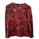 Peruvian Connection Floral Jacquard Blazer Jacket Peruvian Connection Floral Jacquard Blazer Jacket