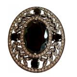 Vintage Ciner Black Rhinestone Brooch Metropolitan Museum Style Vintage Ciner Black Rhinestone Brooch Metropolitan Museum Style