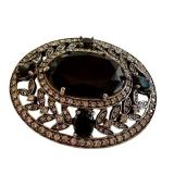 Vintage Ciner Black Rhinestone Brooch Metropolitan Museum Style Vintage Ciner Black Rhinestone Brooch Metropolitan Museum Style