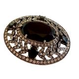 Vintage Ciner Black Rhinestone Brooch Metropolitan Museum Style Vintage Ciner Black Rhinestone Brooch Metropolitan Museum Style