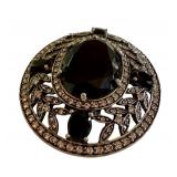 Vintage Ciner Black Rhinestone Brooch Metropolitan Museum Style Vintage Ciner Black Rhinestone Brooch Metropolitan Museum Style