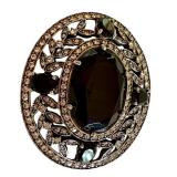 Vintage Ciner Black Rhinestone Brooch Metropolitan Museum Style Vintage Ciner Black Rhinestone Brooch Metropolitan Museum Style