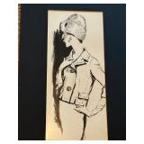 Collection of 6 Original Geraldine Arnold Fashion Illustrations Collection of 6 Original Geraldine Arnold Fashion Illustrations