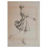 Collection of 6 Original Geraldine Arnold Fashion Illustrations Collection of 6 Original Geraldine Arnold Fashion Illustrations