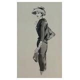 Collection of 6 Original Geraldine Arnold Fashion Illustrations Collection of 6 Original Geraldine Arnold Fashion Illustrations