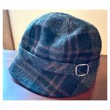 Mucros Weavers Plaid Flapper Cap Hat with Buckle Accent Mucros Weavers Plaid Flapper Cap Hat with Buckle Accent