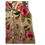 Floral Knit Sweater Vest with Button Front Floral Knit Sweater Vest with Button Front