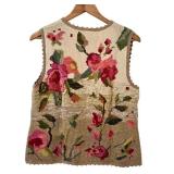 Floral Knit Sweater Vest with Button Front Floral Knit Sweater Vest with Button Front