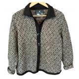 Peruvian Connection 100% Alpaca Diamond Pattern Cardigan Sweater Large Peruvian Connection 100% Alpaca Diamond Pattern Cardigan Sweater Large