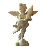 12" Decorative Cherub Angel Statue on Black Base 12" Decorative Cherub Angel Statue on Black Base