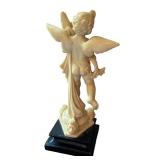 12" Decorative Cherub Angel Statue on Black Base 12" Decorative Cherub Angel Statue on Black Base
