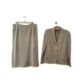 Vintage Castleberry Womens Size 12 Blazer and Skirt Set Herringbone Pattern Vintage Castleberry Womens Size 12 Blazer and Skirt Set Herringbone Pattern