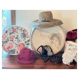 Collection of Vintage-Style Ladies Hats and Fascinators with Decorative Hat Boxes Collection of Vintage-Style Ladies Hats and Fascinators with Decorative Hat Boxes