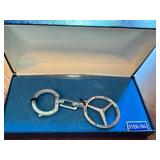 Sterling Silver Mercedes-Benz Logo Keychain in Original Box Sterling Silver Mercedes-Benz Logo Keychain in Original Box