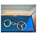 Sterling Silver Mercedes-Benz Logo Keychain in Original Box Sterling Silver Mercedes-Benz Logo Keychain in Original Box