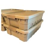 Set of 4 Sterilite Plastic Storage Totes with Lids 25 x 18 x 6.5 Inches Set of 4 Sterilite Plastic Storage Totes with Lids 25 x 18 x 6.5 Inches