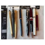 Collection of Cross, Sheaffer, and Parker Pens with New Refills Collection of Cross, Sheaffer, and Parker Pens with New Refills
