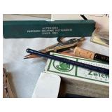 Mixed Art Supplies Collection with Drawing Instruments and Portfolio Folder Mixed Art Supplies Collection with Drawing Instruments and Portfolio Folder