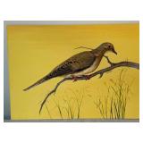 Original Geri Arnold Mourning Dove Bird Painting, Unframed Original Geri Arnold Mourning Dove Bird Painting, Unframed