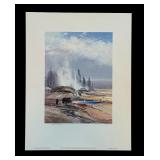 1988 National Park Stamp Print - Artist Proof Passing Showers Yellowstone by Michael Coleman 1988 National Park Stamp Print - Artist Proof Passing Showers Yellowstone by Michael Coleman