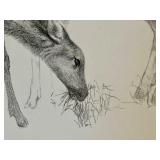 Original Black-and-White Drawing of Two Deer by Geri Arnold Original Black-and-White Drawing of Two Deer by Geri Arnold