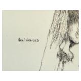 Set of 2 Geri Arnold Original Wildlife Drawings: Raccoon and Squirrel Set of 2 Geri Arnold Original Wildlife Drawings: Raccoon and Squirrel
